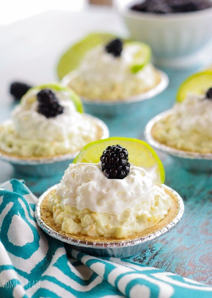 No Bake Key Lime Yogurt Graham Cracker Pies Home And Plate