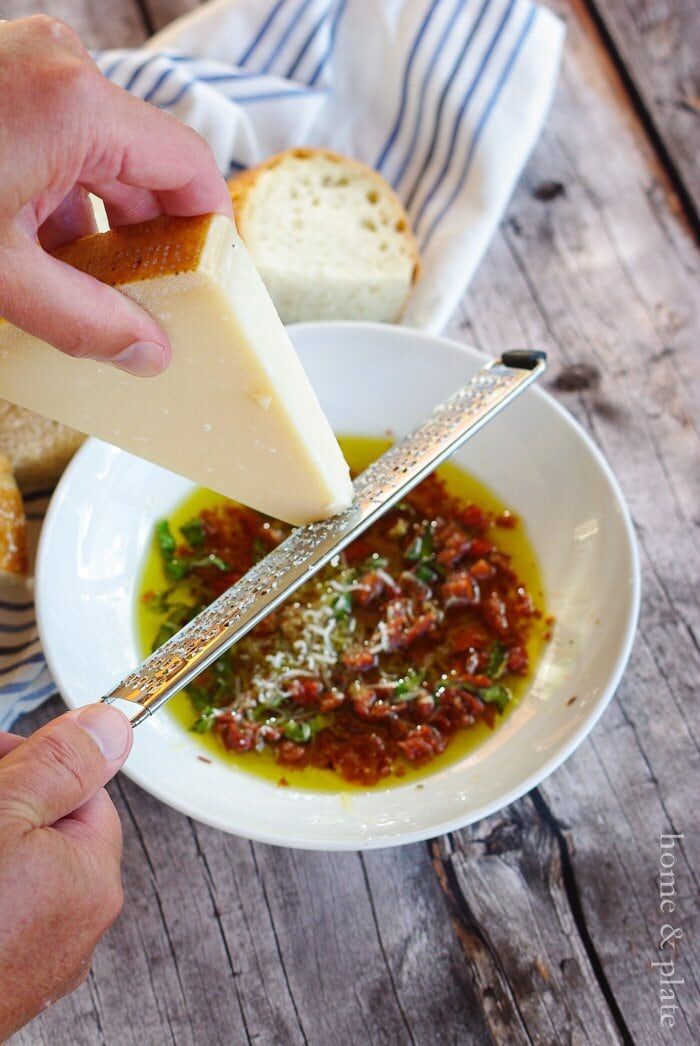 Easy Olive Oil Bread Dipping Recipe with Sun Dried Tomatoes