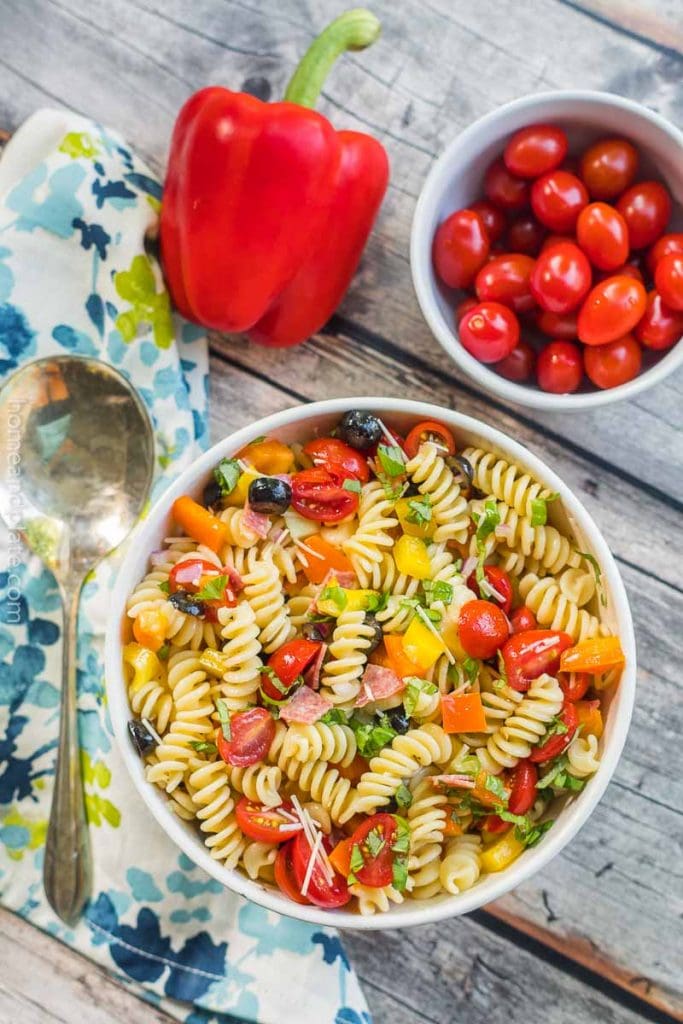 The Best Pasta Salad with Italian Dressing (Easy Recipe) - Home & Plate