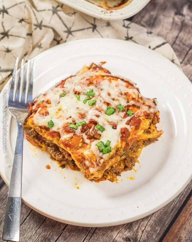 Easy Spinach and Meat Lasagna - Home and Plate