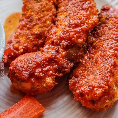 Easy Crispy Buffalo Chicken Tenders Home And Plate